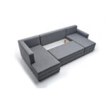 Γωνιακός καναπές Ece Panoramik γκρι 315x160x88cm ed2745 - Image 3