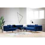 Γωνιακός καναπές Como Left μπλε 270x90x73cm ed2756