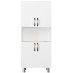 Ντουλάπι μπάνιου Salerno χρώμα λευκό 59 5x29 5x140 3 ed276 - Image 5