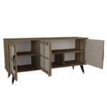 Μπουφέ Logo καρυδί χρώμα 160x45x75 6cm μελαμίνη ed2771 - Image 4