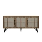 Μπουφέ Logo καρυδί χρώμα 160x45x75 6cm μελαμίνη ed2771 - Image 3