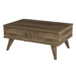 Τραπέζι σαλονιού Gloss καρυδί μελαμίνη 90x60x40εκ ed2774 - Image 4