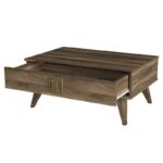 Τραπέζι σαλονιού Gloss καρυδί μελαμίνη 90x60x40εκ ed2774 - Image 3