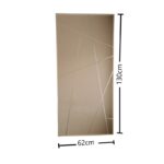 Καθρέφτης Nesta 62x130cm mdf ασημί ed2778 - Image 2