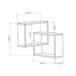 Ραφιέρα Ring μόκα ανθρακί μελαμίνη 68x60x68εκ ed2783 - Image 2