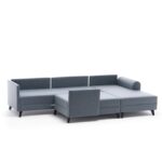 Γωνιακός καναπές Belen μπλε χρώμα 300x202x78cm ed2784 - Image 5