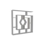 Βιβλιοθήκη Labrina άσπρο μελαμίνη 134x22x134εκ ed2793 - Image 3