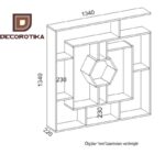 Βιβλιοθήκη Labrina άσπρο μελαμίνη 134x22x134εκ ed2793 - Image 2