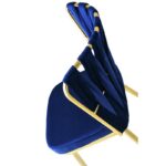 Καρέκλα Star χρυσό navy blue χρώμα μέταλλο 43x43x82cm set 2τεμ ed2794 - Image 4
