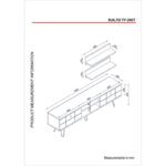 Έπιπλο TV Giglio μελαμίνη 150x29 5x45 5cm ed2795 - Image 2