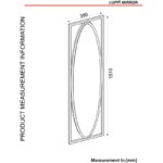Καθρέφτης Luppi μελαμίνη 39x151cm ed2798 - Image 2