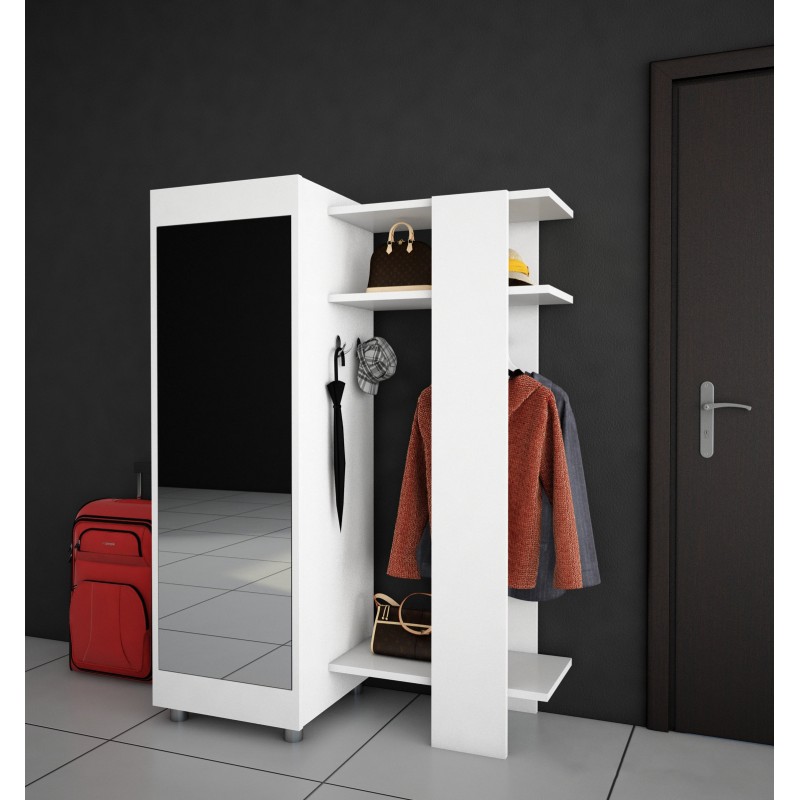 279_0-800x800 Έπιπλο εισόδου Antre άσπρο μελαμίνη 105x47 2x185εκ ed279 - Image 1