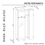 Έπιπλο εισόδου Antre άσπρο μελαμίνη 105x47 2x185εκ ed279 - Image 2