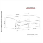 Μονό κρεβάτι Young άσπρο μελαμίνη 194 6x95x60εκ ed2807 - Image 2