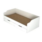 Μονό κρεβάτι Young άσπρο μελαμίνη 194 6x95x60εκ ed2807 - Image 3