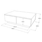 Τραπεζάκι σαλονιού Rettangolo 90x31 6x60cm ed280 - Image 2