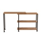 Βοηθητικό τραπέζι Mela 70x76x63cm μελαμίνη Atlantic Pine μαύρο χρώμα ed281 - Image 5