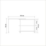 Βοηθητικό τραπέζι Mela 70x76x63cm μελαμίνη Atlantic Pine μαύρο χρώμα ed281 - Image 3