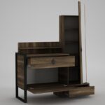 Τουαλέτα κρεβατοκάμαρας Firma καρυδί μελαμίνη 124x40x161 8cm ed2821 - Image 3