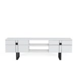 Έπιπλο τηλεόρασης Paulo λευκό 160x35x50 2cm μελαμίνη ed2825 - Image 5