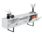 Έπιπλο τηλεόρασης Paulo λευκό 160x35x50 2cm μελαμίνη ed2825 - Image 2