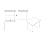 Σετ γραφείου Ango 140x60x73 8cm λευκό χρώμα μελαμίνη ed2826 - Image 3