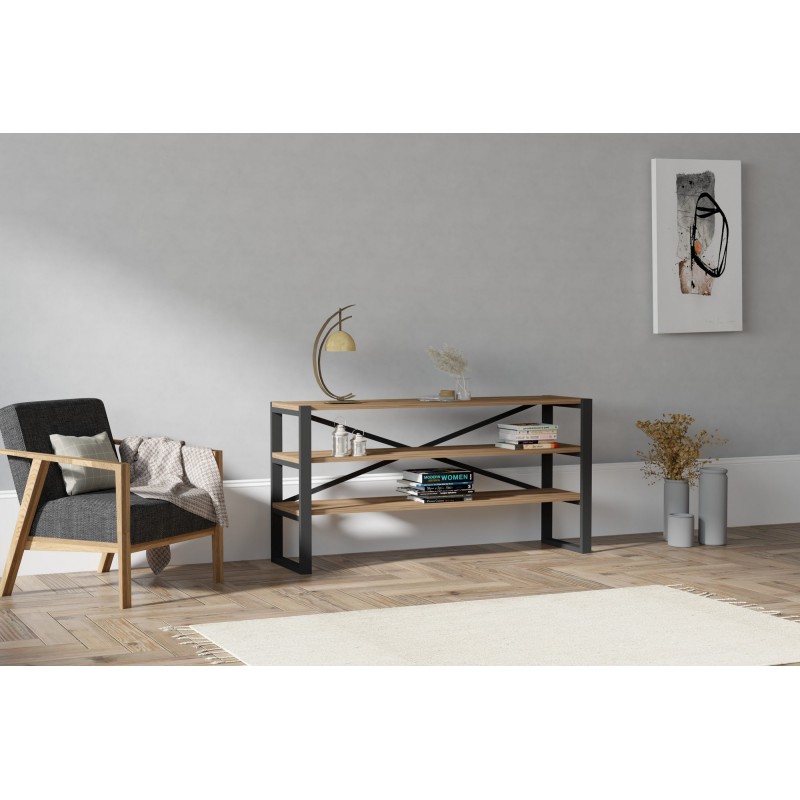 2839_0-800x800 Κονσόλα Natali καρυδί μελαμίνη 120x32x59εκ ed2839 - Image 1