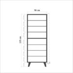 STELLA ΠΑΠΟΥΤΣΟΘΗΚΗ OAK ΜΕΛΑΜΙΝΗ 50x38xH135cm ed283 - Image 2