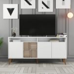 Μπουφέ Pavia λευκό 160x35x78 6cm μελαμίνη ed2857 - Image 4