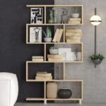 Βιβλιοθήκη Loto oak χρώμα 90x20x156cm ed2862