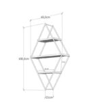 Ραφιέρα Prizma καρυδί μαύρο μελαμίνη μεταλλικό πλαίσιο 60x21x100εκ ed2863 - Image 2