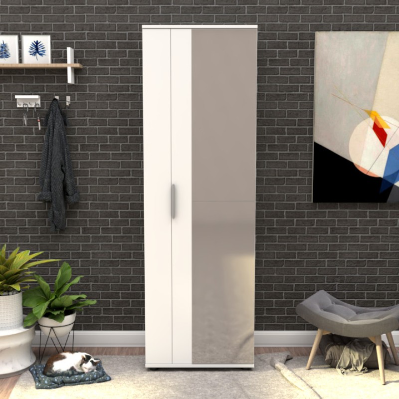 2865_0-800x800 Ντουλάπι Soho άσπρο μελαμίνη 60x35x187εκ ed2865 - Image 1