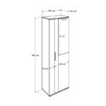 Ντουλάπι Soho άσπρο μελαμίνη 60x35x187εκ ed2865 - Image 2