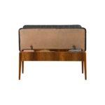 Σκαμπό Vina ανθρακί καρυδί μελαμίνη βελούδο 110x46x85εκ ed2866 - Image 4