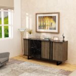 Μπουφέ Deco καρυδί χρώμα μελαμίνη 160x43 8x78 6cm ed2867