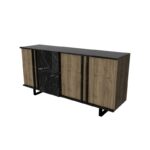 Μπουφέ Deco καρυδί χρώμα μελαμίνη 160x43 8x78 6cm ed2867 - Image 4