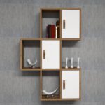 Ράφι τοίχου Flora καρυδί λευκή μελαμίνη 50x20x112 6cm ed2871 - Image 5