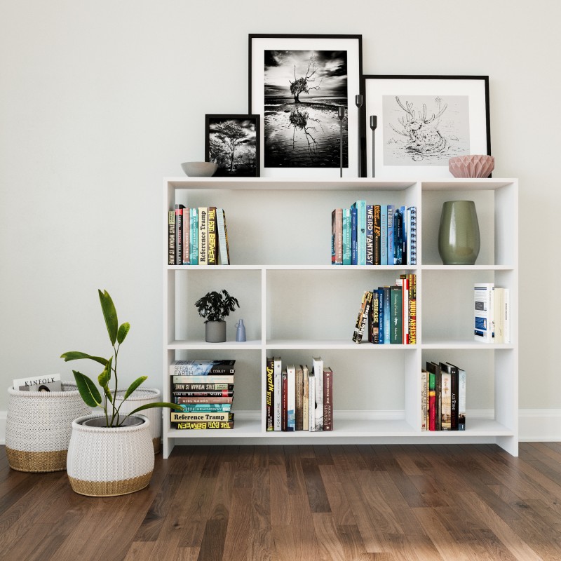 2873_0-800x800 Βιβλιοθήκη Lavina άσπρο μελαμίνη 152 2 x25x119 6εκ ed2873 - Image 1