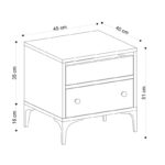 Κομοδίνο Barney μελαμίνη 45x51x40cm ed2874 - Image 2