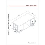 Τραπέζι σαλονιού Sadem άσπρο καρυδί μελαμίνη 100x45x44εκ ed2878 - Image 2