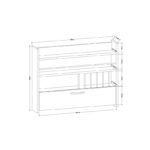 Ράφι κουζίνας Knot ανθρακί μελαμίνη 85x15x65εκ ed2879 - Image 2