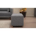 Σκαμπό Lotus γκρι ξύλινα πόδια 80x40x40εκ ed2882 - Image 4