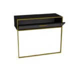 Κονσόλα Polka μεταλλικά πόδια μαύρη μελαμίνη 90x38 5x76 8cm ed2884 - Image 5