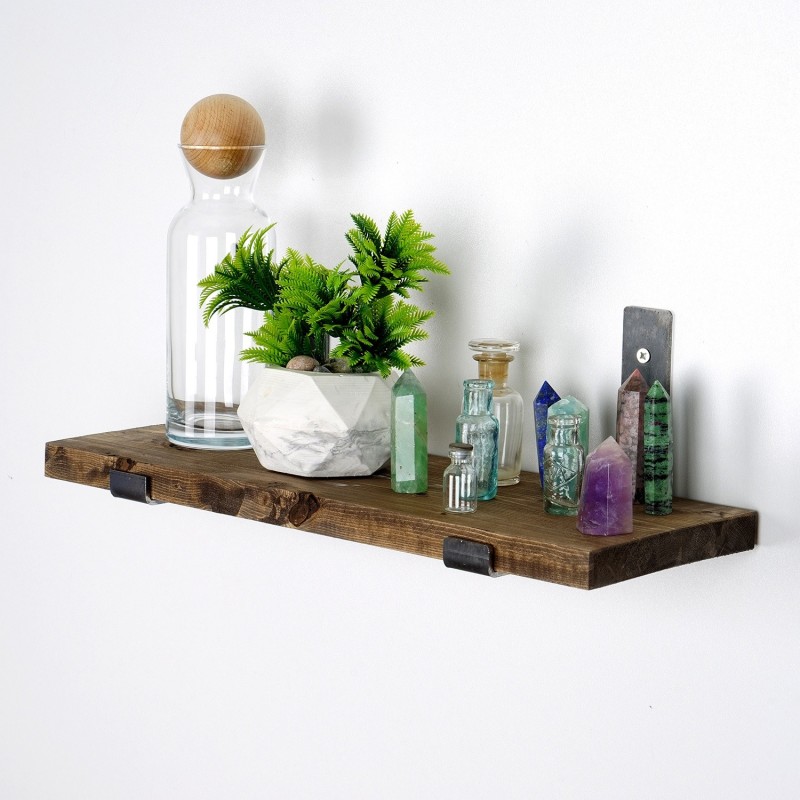 2886_0-800x800 Ραφιέρα Lam καρυδί μαύρο ξύλο μεταλλική βάση 40x14x16εκ ed2886 - Image 1