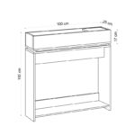 Έπιπλο εισόδου Nadia μελαμίνη oak 100x25x100cm ed2894 - Image 2