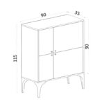 Ντουλάπι Canopo oak χρώμα 90x35x115cm ed2895 - Image 2