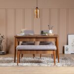 Τραπεζαρία Vina 4 τεμάχια soho καρυδί μελαμίνη 129x75x80cm ed2897