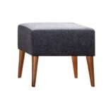 Σκαμπό Zeni σκούρο γκρί ξύλινα πόδια 46x45x50εκ ed2899 - Image 3