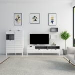 Έπιπλο tv Adel λευκό ανθρακί 180x35x53 6cm ed2900