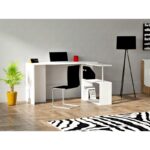 Γραφείο Crudo λευκή μελαμίνη 130x50x73 8cm ed2908